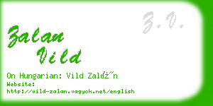 zalan vild business card